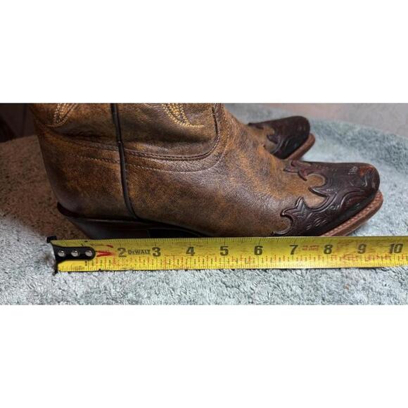 Tony Lama Women’s Desah Wingtip Western 11” Vaquero VF6004 Black Label 67.5B - Picture 12 of 16